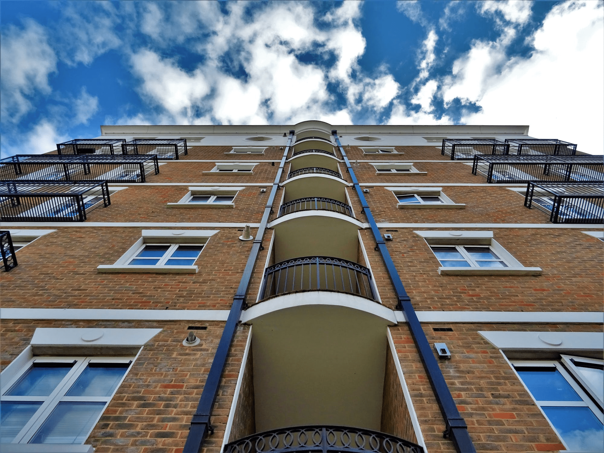 Close up of brick flats